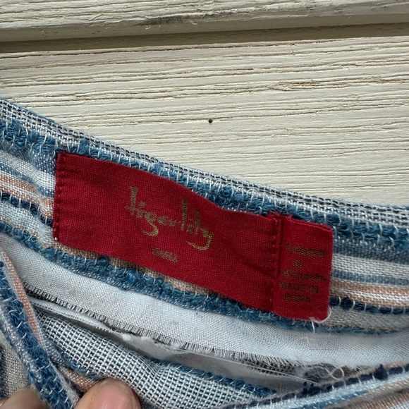 Tigerlily Blue and White Striped Midi Skirt Skirt Small - Picture 5 of 7